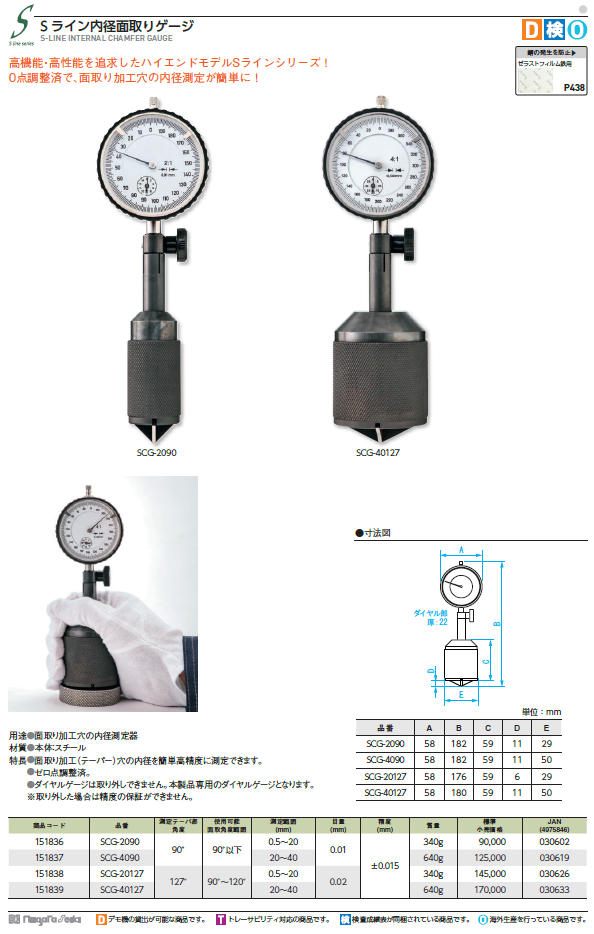 よいしな / Sﾗｲﾝ内径面取りｹﾞｰｼﾞ 40-127 新潟精機㈱ SK ﾆｲｶﾞﾀｾｲｷ